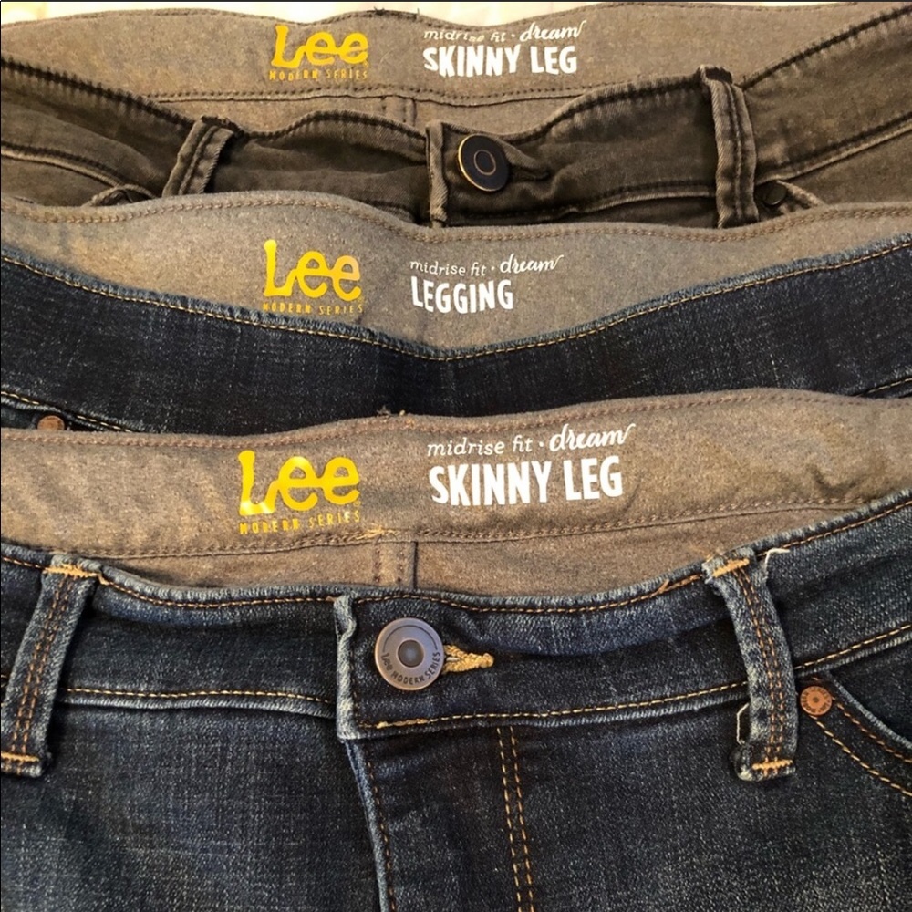 Lot of 3 pairs of Lee Dream Jeans size 16M